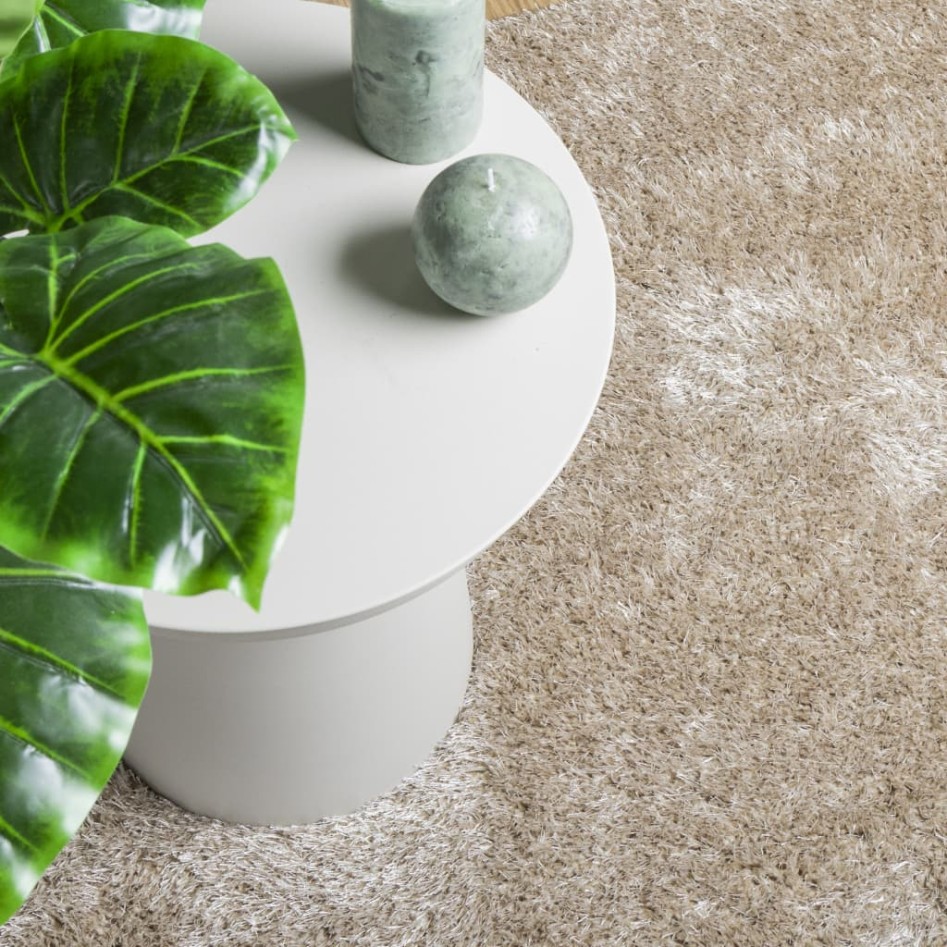 Alfombra pelo largo aspecto brillante ISTAN beige 240x340