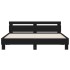 Estructura cama con cabecero madera ingeniería negro 200x200