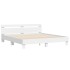 Estructura de cama cabecero y luces LED blanca 180x200