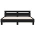 Estructura de cama cabecero y luces LED negra160x200