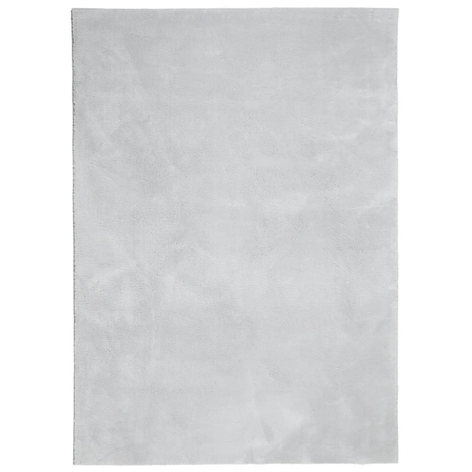 Alfombra de pelo corto suave lavable HUARTE gris 240x340