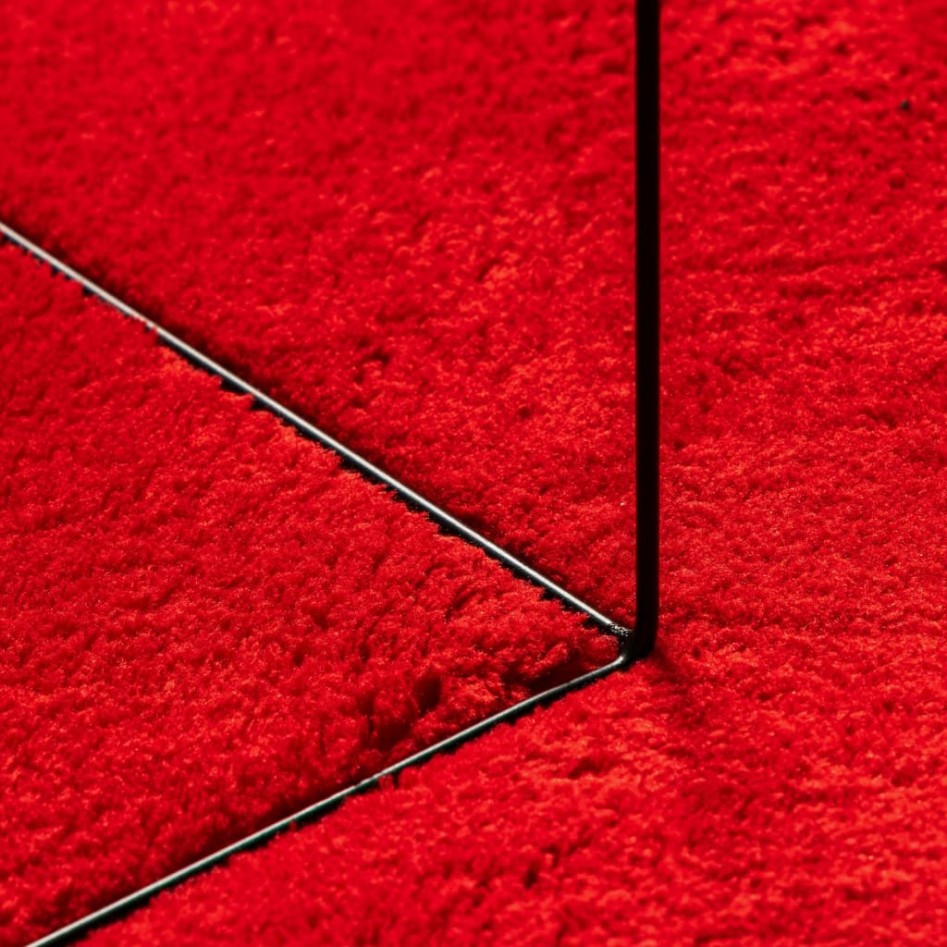 Alfombra de pelo corto suave lavable HUARTE rojo 240x340