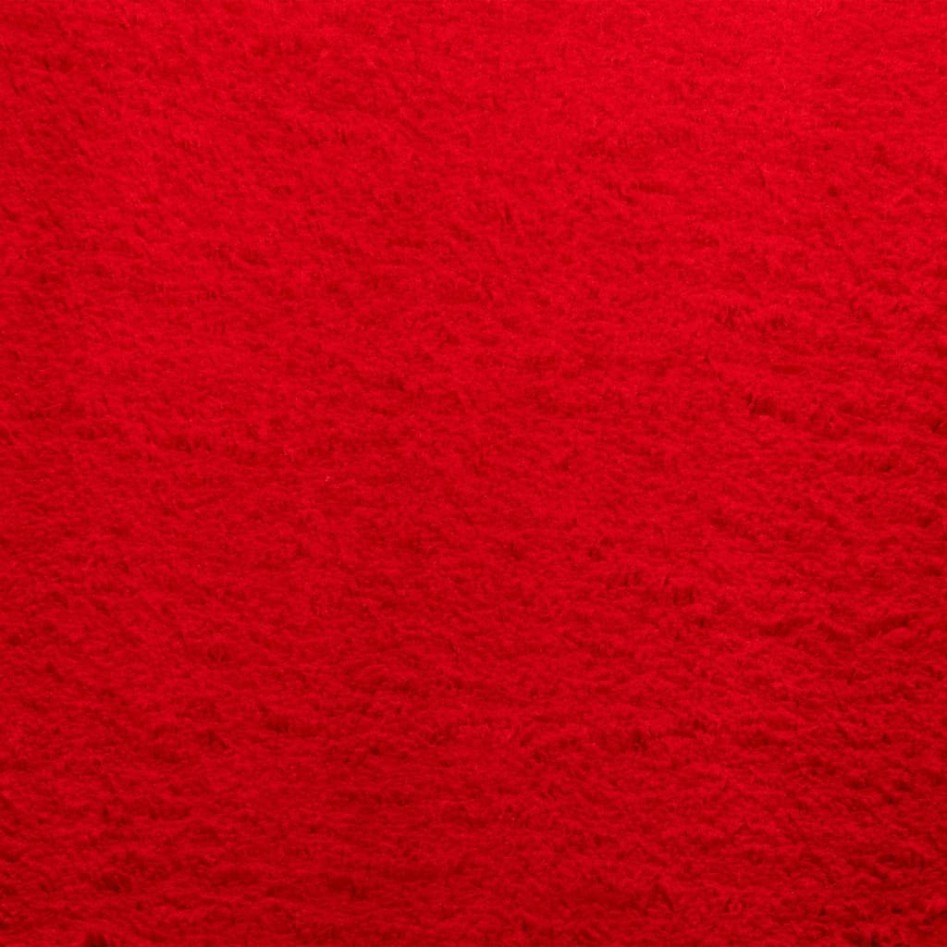 Alfombra de pelo corto suave lavable HUARTE rojo 240x340