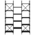 Estantería madera de ingeniería negra 127,5x28,5x172,5