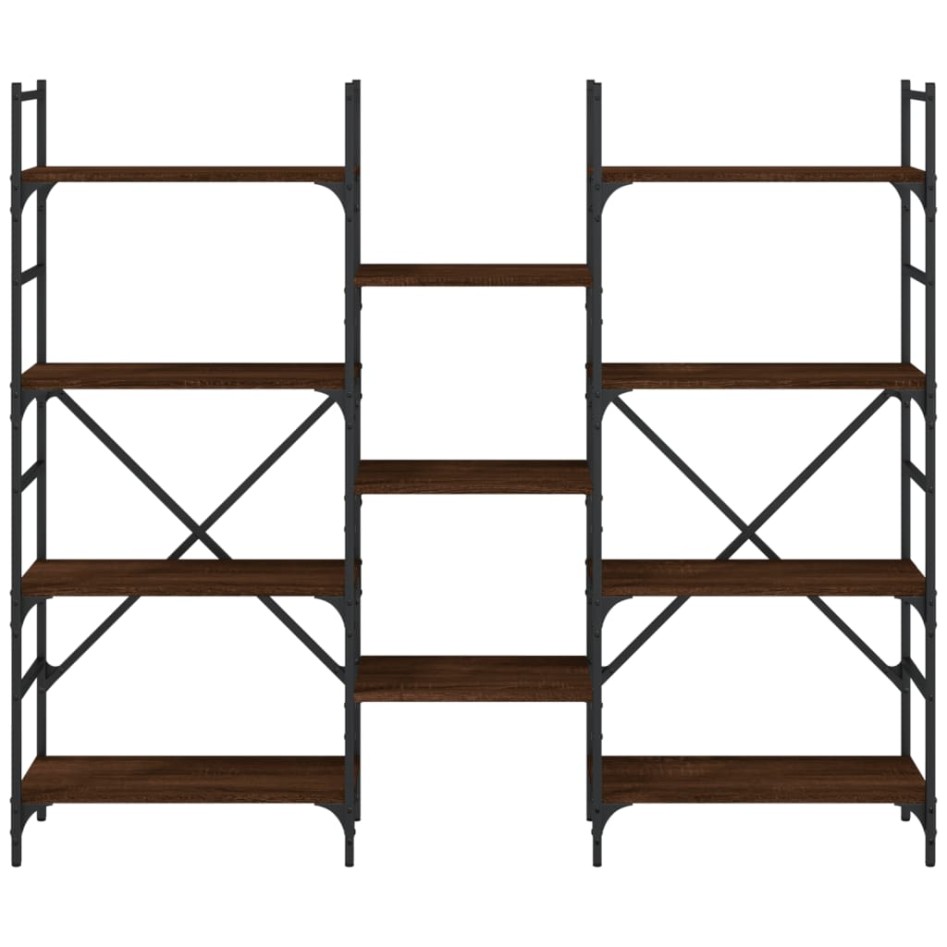 Estantería madera de ingeniería roble marrón 160x28,5x136,5