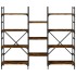 Estantería madera de ingeniería roble ahumado 160x28,5x136,5