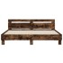 Cama con cabecero madera de ingeniería roble ahumado 180x200