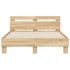 Cama con cabecero madera de ingeniería roble Sonoma 135x190