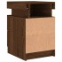 Mesitas de noche con luces LED 2 uds roble marrón 35x39x55