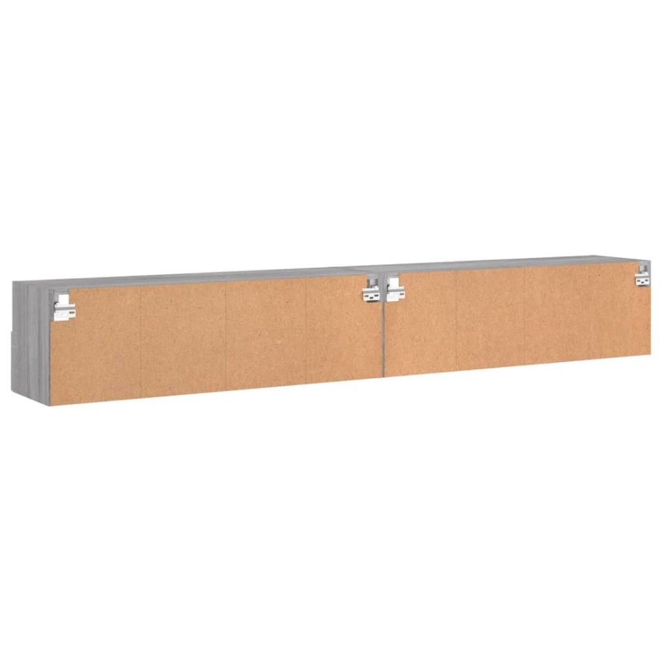 Muebles de pared para TV 2 uds madera gris Sonoma 100x30x30
