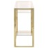 Mesa consola acero inoxidable dorado y vidrio