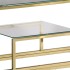 Mesa consola acero inoxidable dorado y vidrio