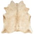 Alfombra de piel de vaca auténtica beige 180x220