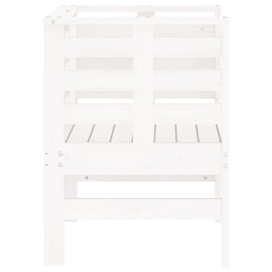 Sillas de jardín 2 uds madera maciza pino blanco 61,5x53x71