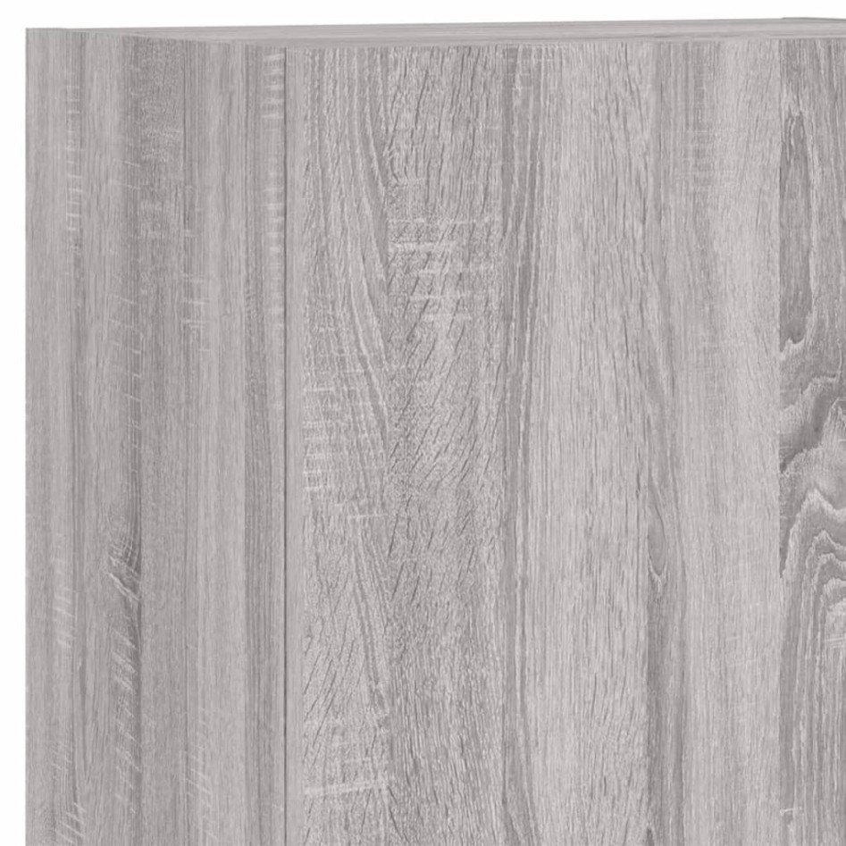 Muebles de TV de pared 5 pzas madera de ingeniería gris