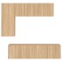 Muebles de TV de pared 5 pzas madera de ingeniería roble