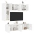 Muebles de TV de pared 5 piezas madera de ingeniería