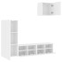 Muebles de TV de pared 4 piezas madera de ingeniería