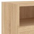 Muebles de TV de pared 4 pzas madera de ingeniería roble
