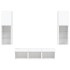 Muebles de TV de pared con LED 5 pzas madera ingeniería