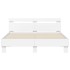 Estructura cama con cabecero madera ingeniería blanco