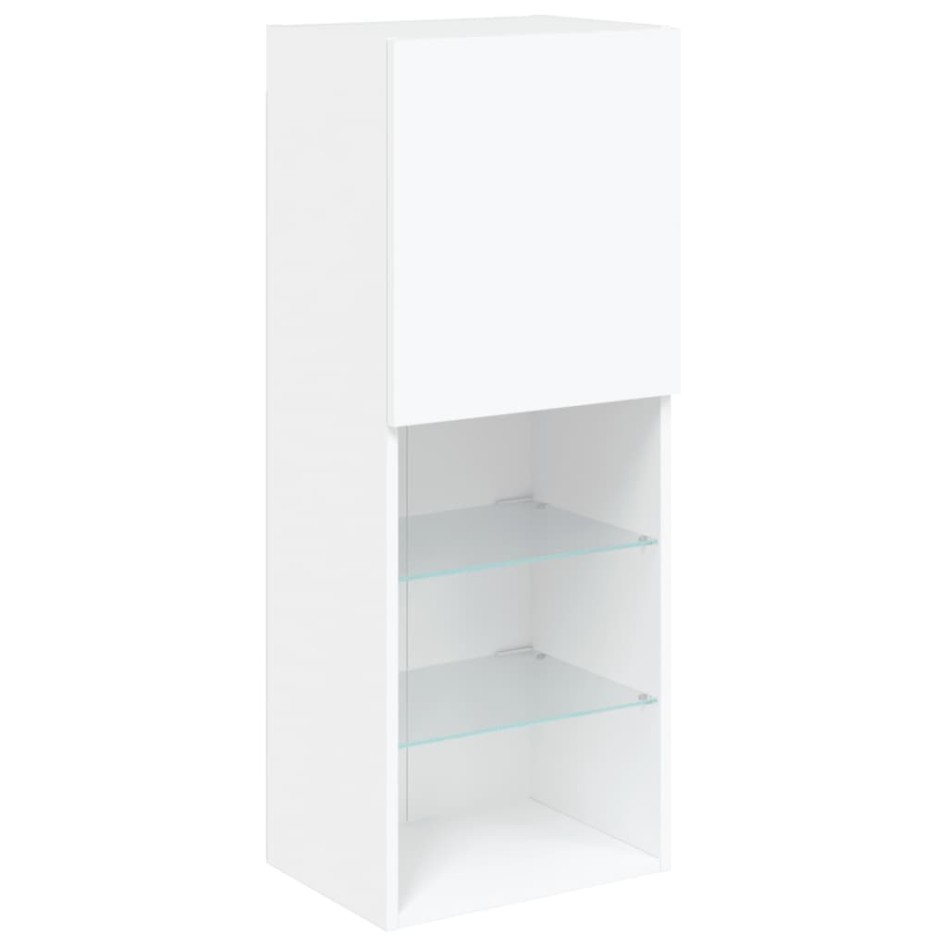 Muebles de TV de pared con LED 5 pzas madera ingeniería