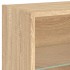 Muebles TV pared con LED 5 pzas madera ingeniería roble
