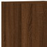 Muebles TV pared con LED 4 pzas madera ingeniería marrón
