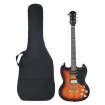 Guitarra eléctrica principiantes con funda marrón negro 4/4 39