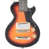 Guitarra eléctrica para niños con funda marrón y negro 3/4