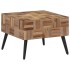 Mesa de centro teca reciclada maciza gris 55x55x40