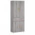 Aparador alto madera contrachapada gris sonoma 69,5x34x180