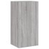 Muebles de TV de pared con luces LED 3 piezas gris