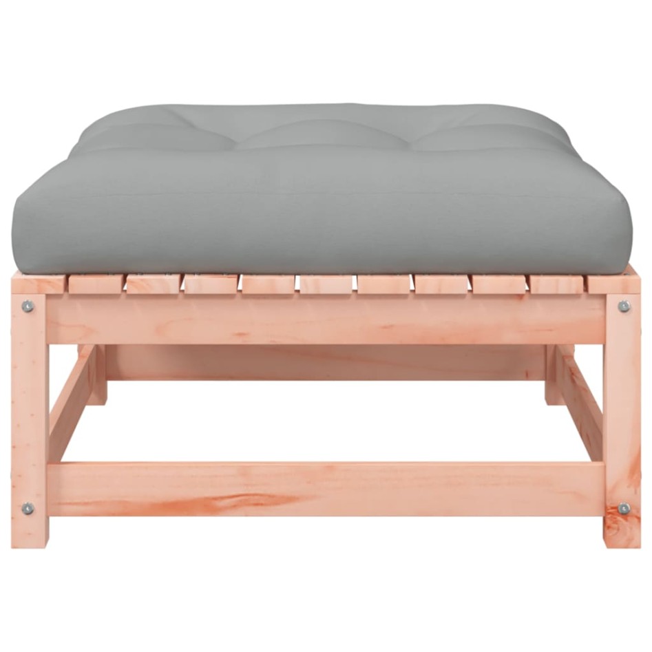 Taburetes de jardín con cojines 2 uds madera abeto de