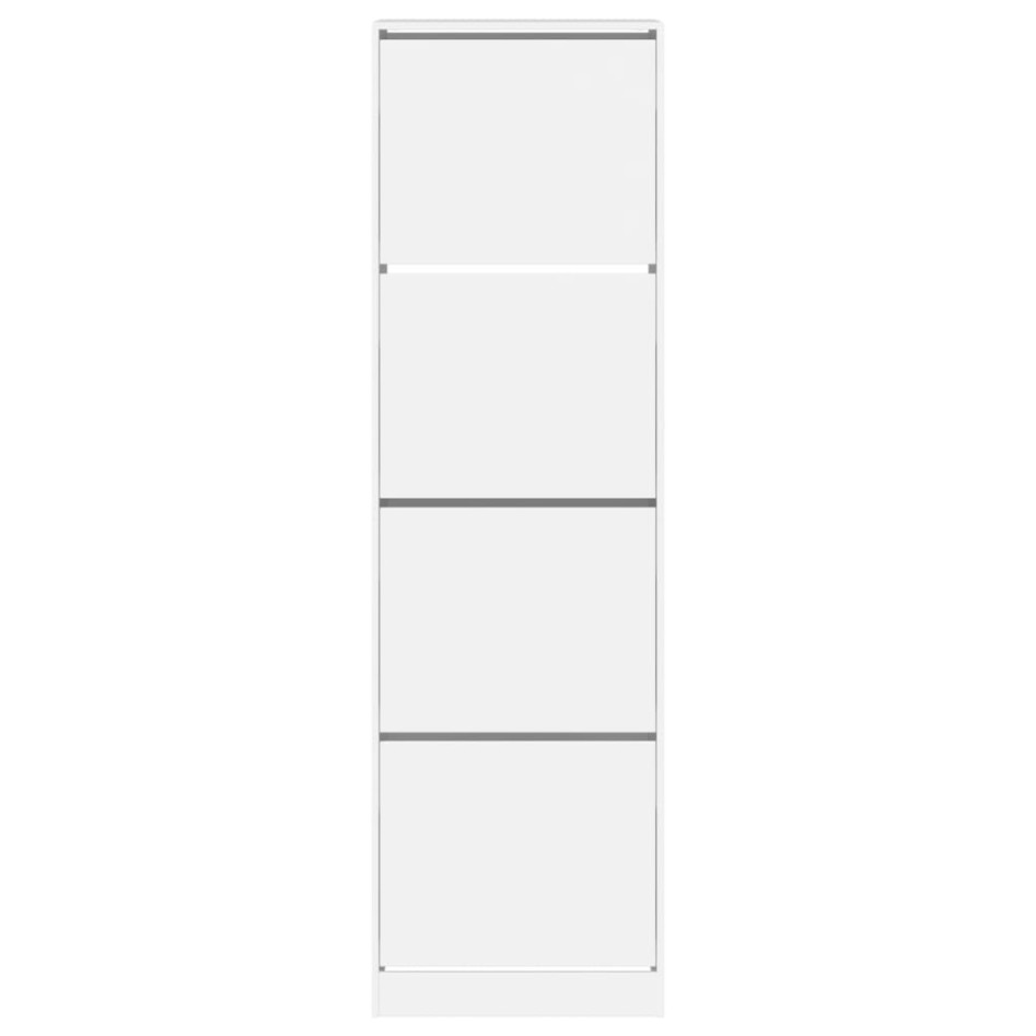 Mueble zapatero con 4 cajones abatibles blanco 60x42x204