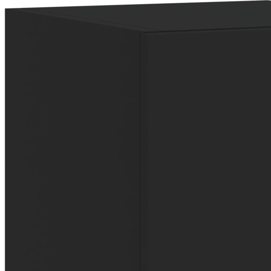 Muebles de TV de pared con LED 4 pzas madera ingeniería