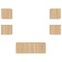 Muebles TV pared con LED 6 pzas madera ingeniería roble