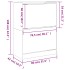 Mueble zapatero 2 cajones abatibles gris hormigón 80x42x108