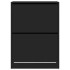 Mueble zapatero con 2 cajones abatibles negro 80x42x108