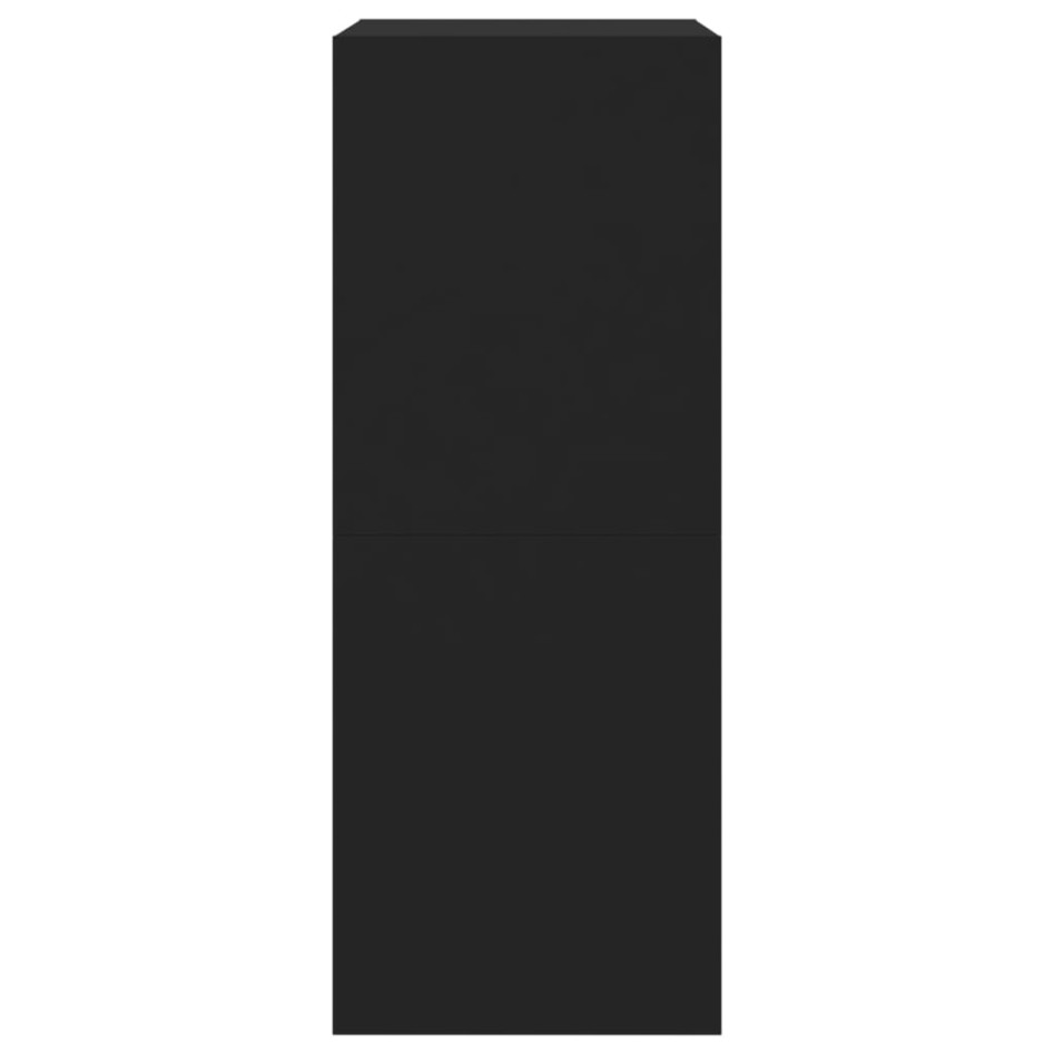 Mueble zapatero con 2 cajones abatibles negro 80x42x108