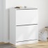 Mueble zapatero con 2 cajones abatibles blanco 80x42x108