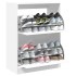 Mueble zapatero con 2 cajones abatibles blanco 80x42x108