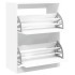 Mueble zapatero con 2 cajones abatibles blanco 80x42x108