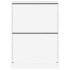 Mueble zapatero con 2 cajones abatibles blanco 80x42x108