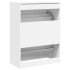 Mueble zapatero con 2 cajones abatibles blanco 80x42x108
