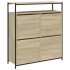 Mueble zapatero 4 cajones abatibles roble Sonoma 100x34x112