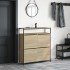 Mueble zapatero 4 cajones abatibles roble Sonoma 100x34x112