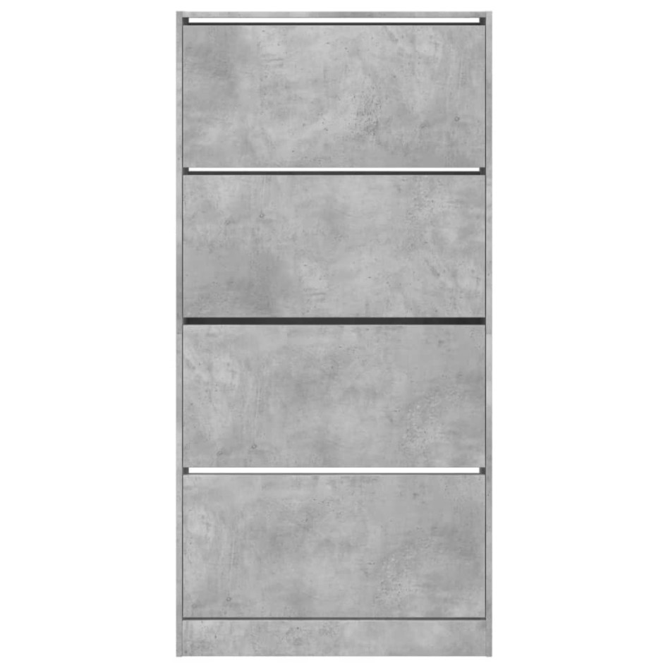 Mueble zapatero 4 cajones abatibles gris hormigón