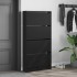 Mueble zapatero con 4 cajones abatibles negro 80x21x163,5