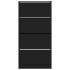 Mueble zapatero con 4 cajones abatibles negro 80x21x163,5